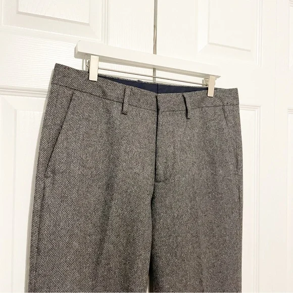 Bonobos Gray Tailored Wool Dress Pants Cuffed Hem Trouser Straight Leg Size 33 - Picture 2 of 8